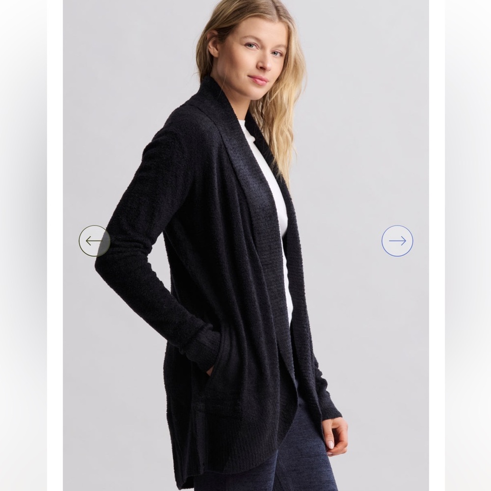 Barefoot Dreams - CozyChic Lite® Circle Cardi - Black M